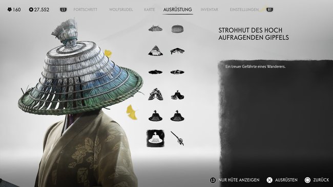 Strohhut des hoch aufragenden Gipfels