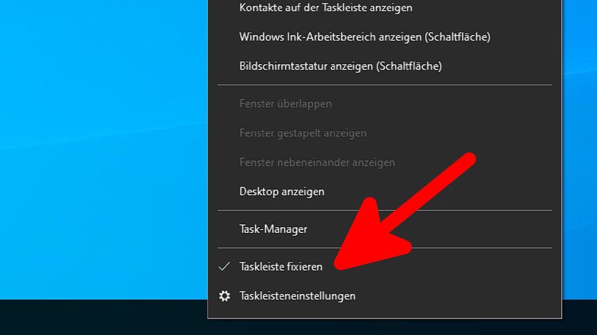 Die Taskleiste lässt sich in Windows 10 fixieren.