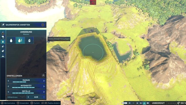 Quelle des selbsgestalteten Wasserfalls in Jurassic World Evolution 3 Quelle des selbsgestalteten Wasserfalls in Jurassic World Evolution 3