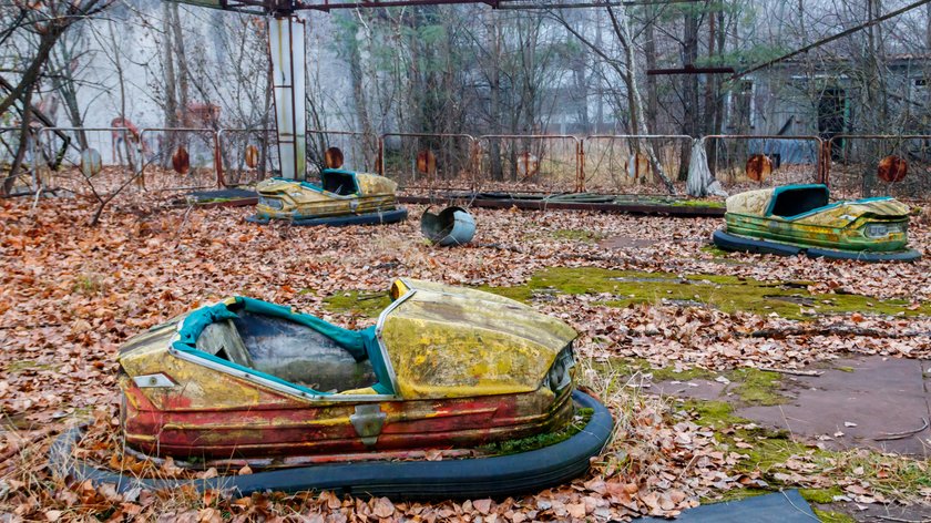 Ein verlassener Vergnügungspark im ukrainischen Prypjat.