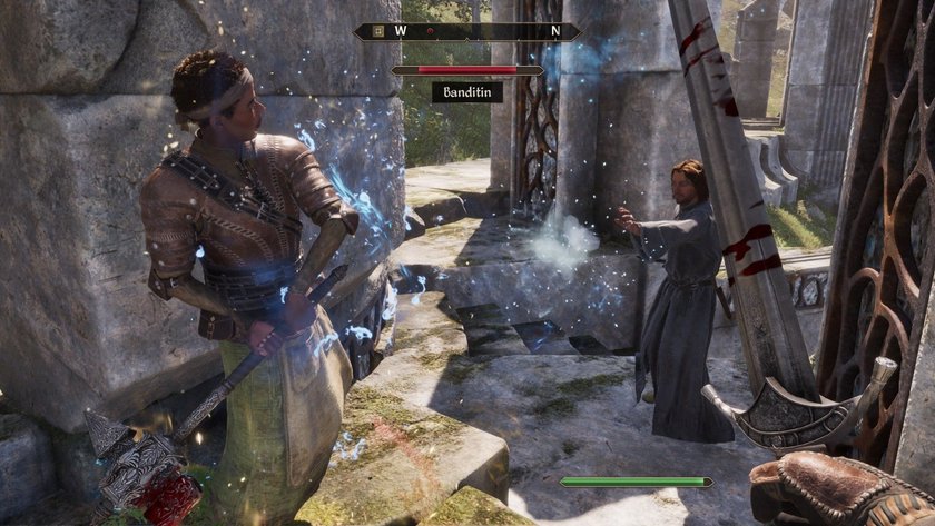NPCs kämpfen in The Elder Scrolls 4: Oblivion Remastered.