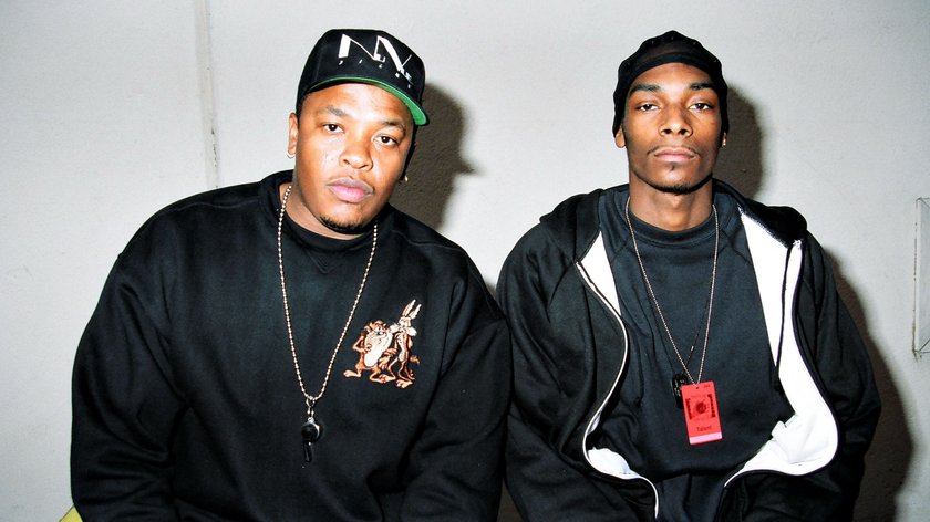 André Young (Dr. Dre) und Calvin Broadus Jr. (Snoop Dogg) bei den MTV Movie Awards 1993