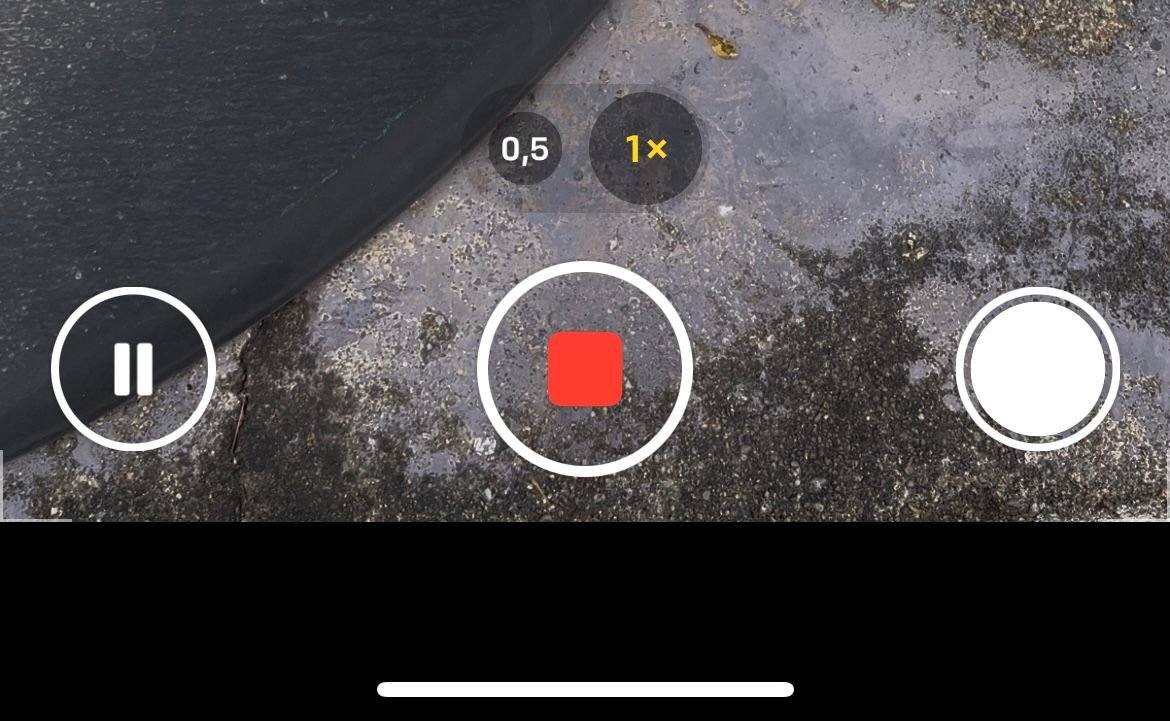 Der neue Pause-Button in der Kamera-App von iOS 18.