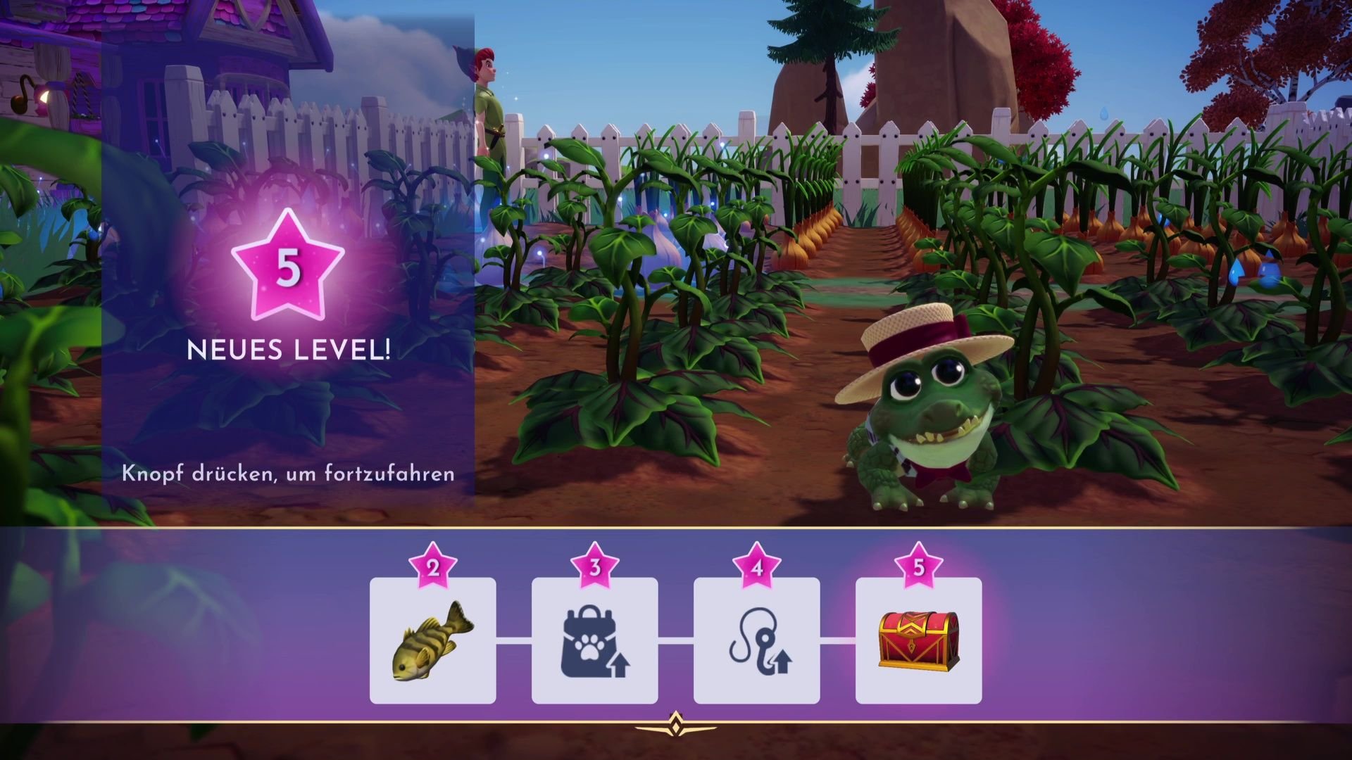 Belohnungen für die einzelnen Freundschaftsstufen eines tierischen Begleiters in Disney Dreamlight Valley