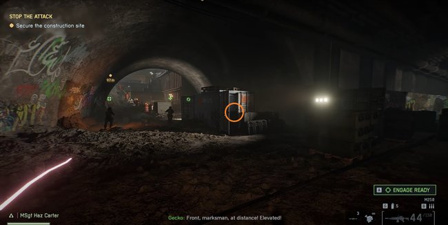 Das Bild zeigt den Fundort einer Erkennungsmarke in Battlefield 6.