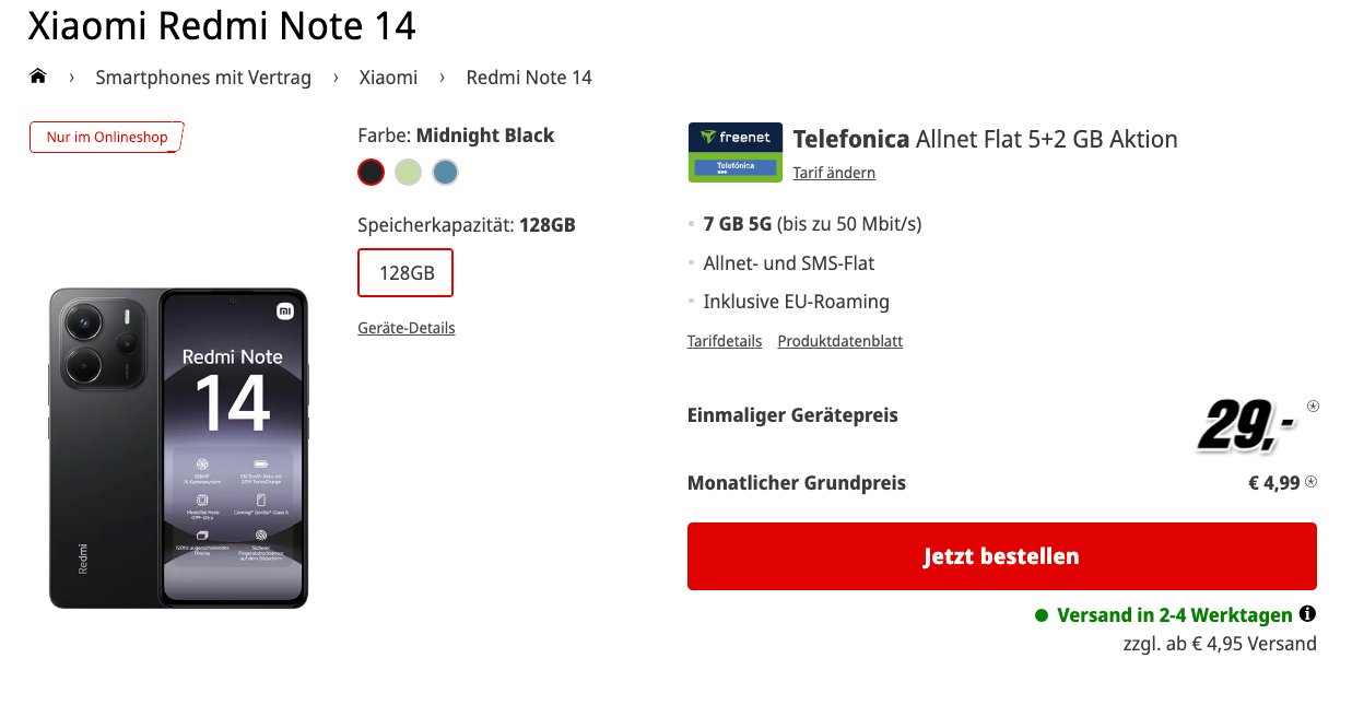 MediaMarkt-Xiaomi-Tarif-Deal