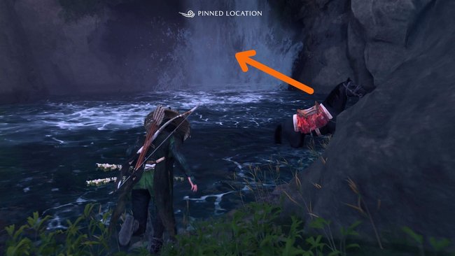 Fundort der "Aufstieg des Koi"-Maske.