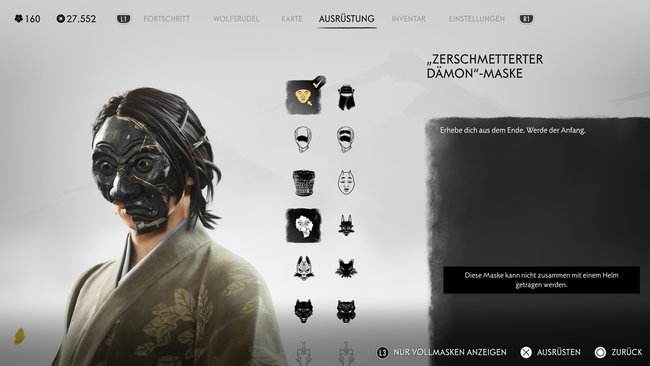 "Zerschmetterter Dämon"-Maske