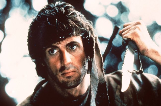 Sylvester Stallone in seiner Paraderolle als John Rambo.