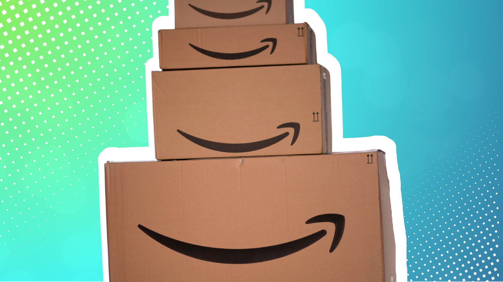 Amazon Pakete gestapelt
