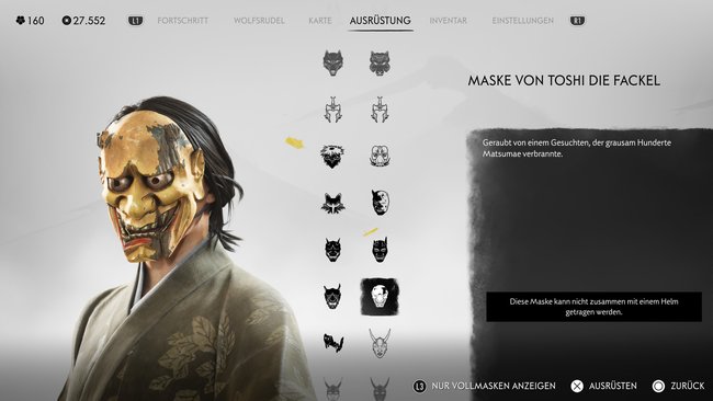 Maske von Toshi die Fackel