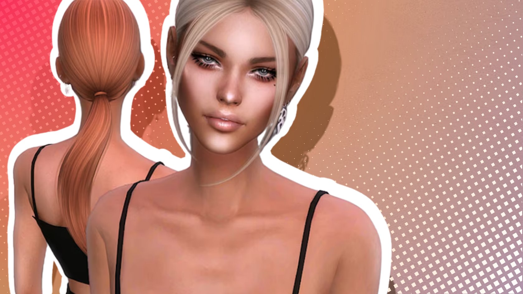 Zwei Sims mit Custom Content in Die Sims 4.