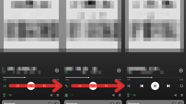 Sobald das Shuffle-Symbol grau angezeigt wird, ist die Zufallswiedergabe deaktiviert