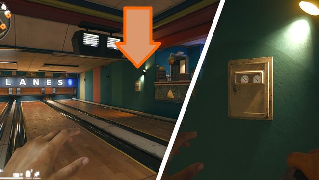 Bowling-Bahn in Liberty Falls, dem Zombie-Modus von CoD: Black Ops 6.