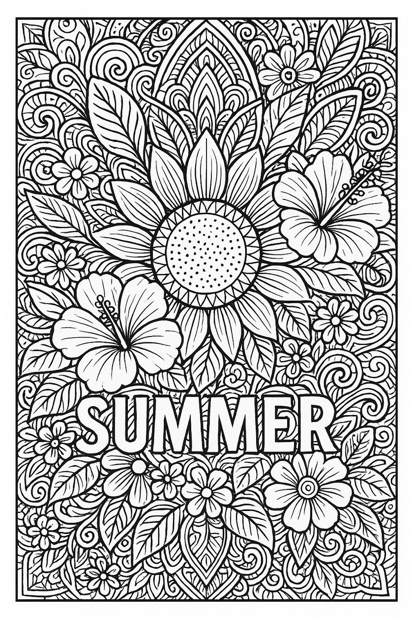 14 schöne Sommer-Bilder zum Ausmalen und wie ihr weitere selbst erstellt