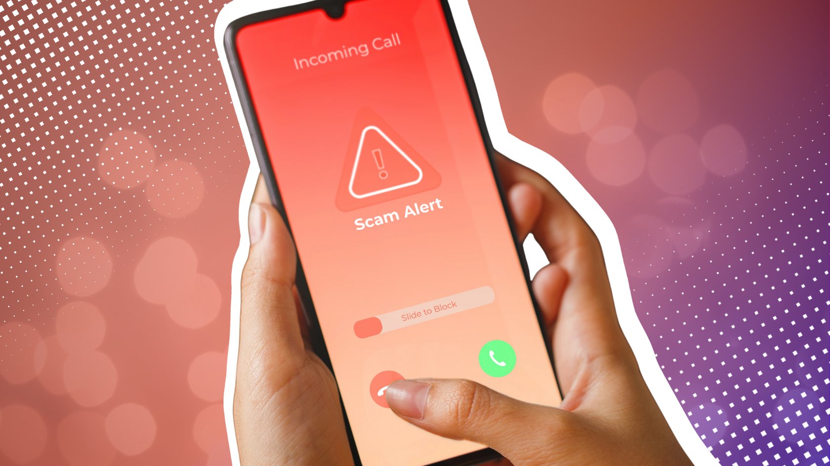 Scam-Anruf-Warnung auf einem Smartphone.
