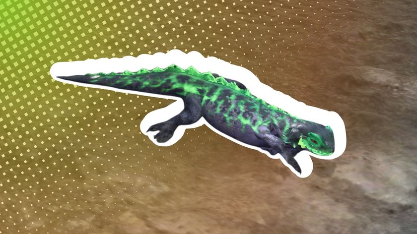 Die Glühkragenechse in Monster Hunter Wilds.