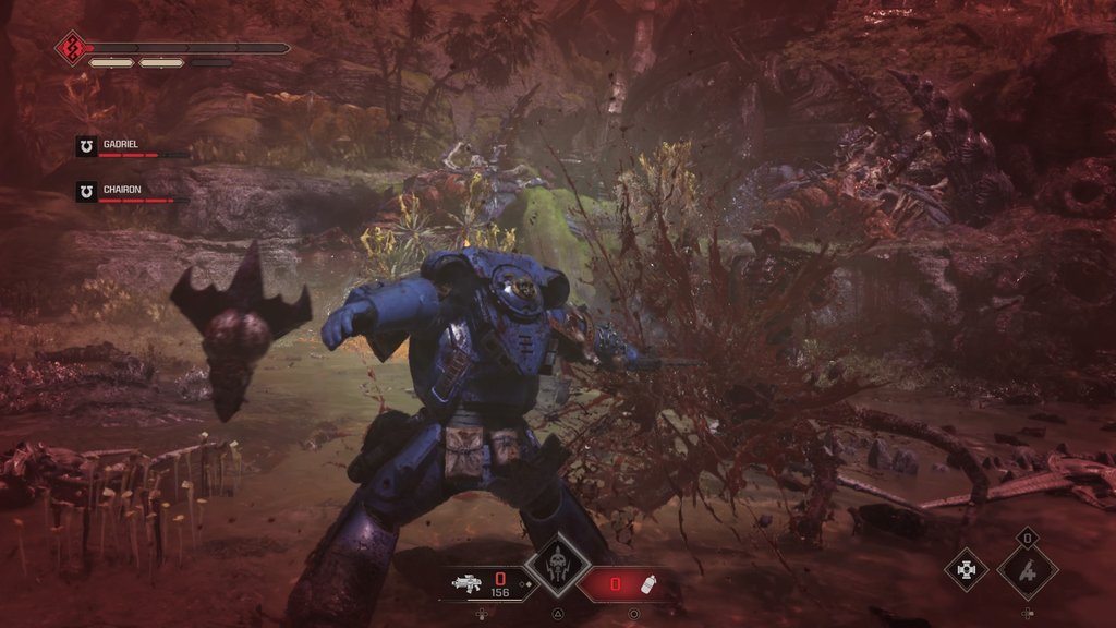 Off with your head! Space Marine 2 doesn't skimp on explicit violence.
