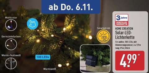 Aldi hat jetzt ein Lichterspiel im Angebot, fr das ihr keine Steckdose  braucht
