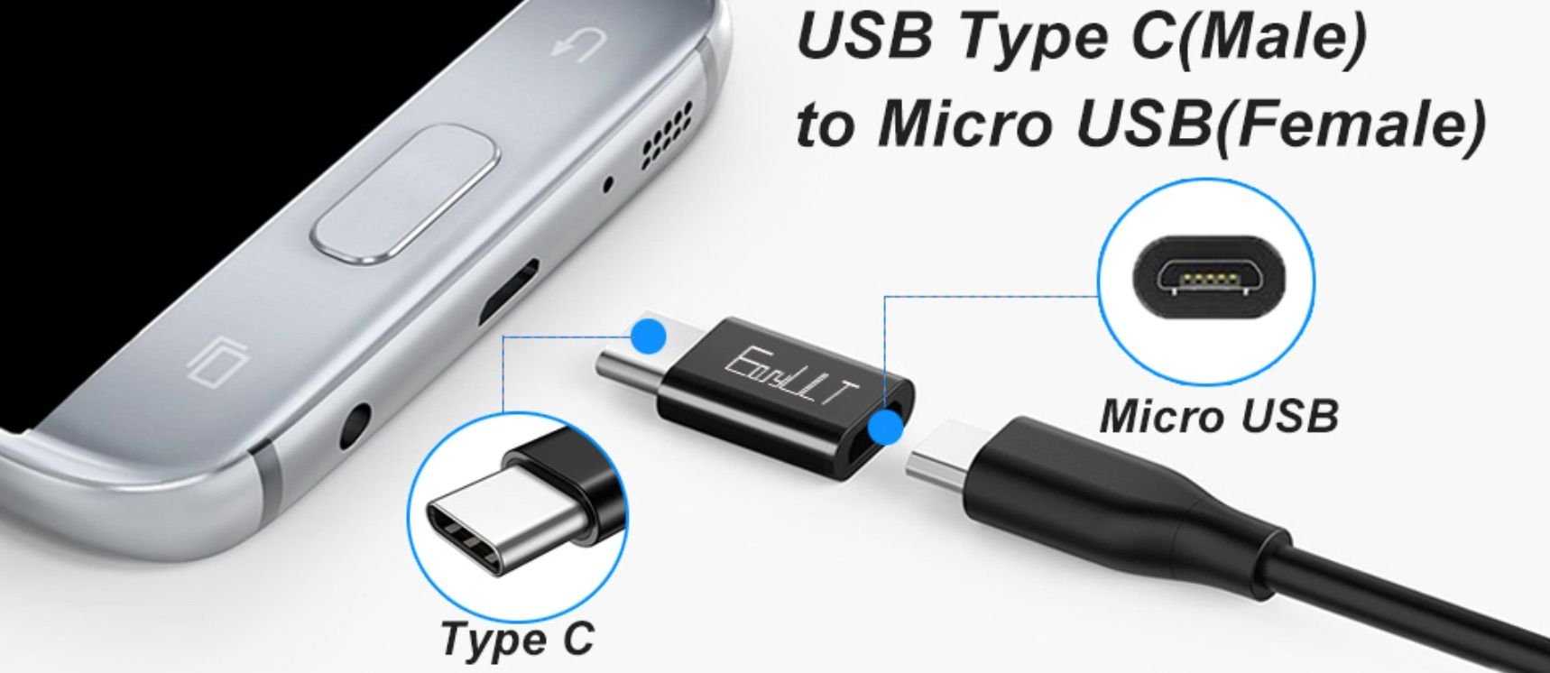 Micro-USB-auf-USB-C-Adapter von EasyULT