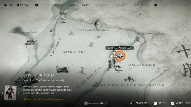 Standort der grünen Farbenhändlerin.