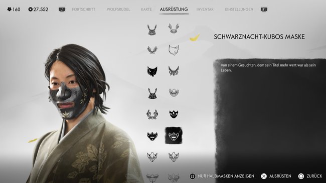 Schwarznacht-Kubos Maske