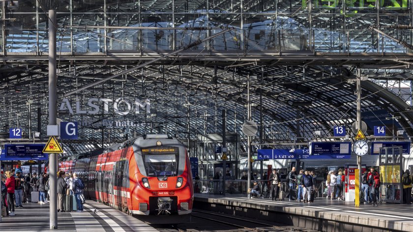 Bahnsteig am Berliner Hauptbahnhof