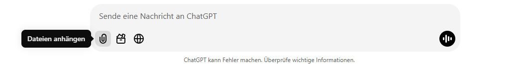 ChatGPT Dateien anhängen