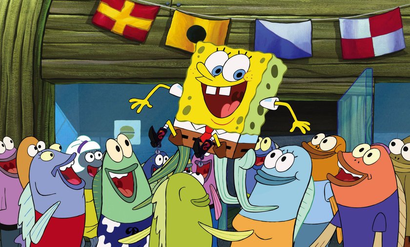 Spongebob wird von Bikini-Bottom-Bewohnern gefeiert