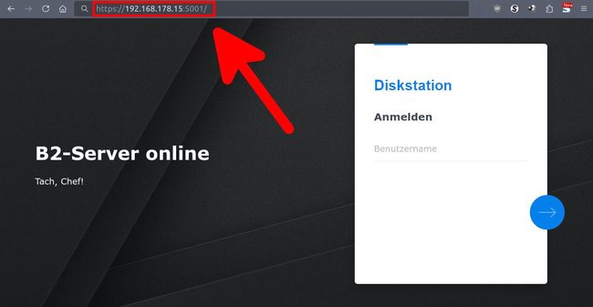 Mit der IP-Adresse des NAS könnt ihr darauf zugreifen.