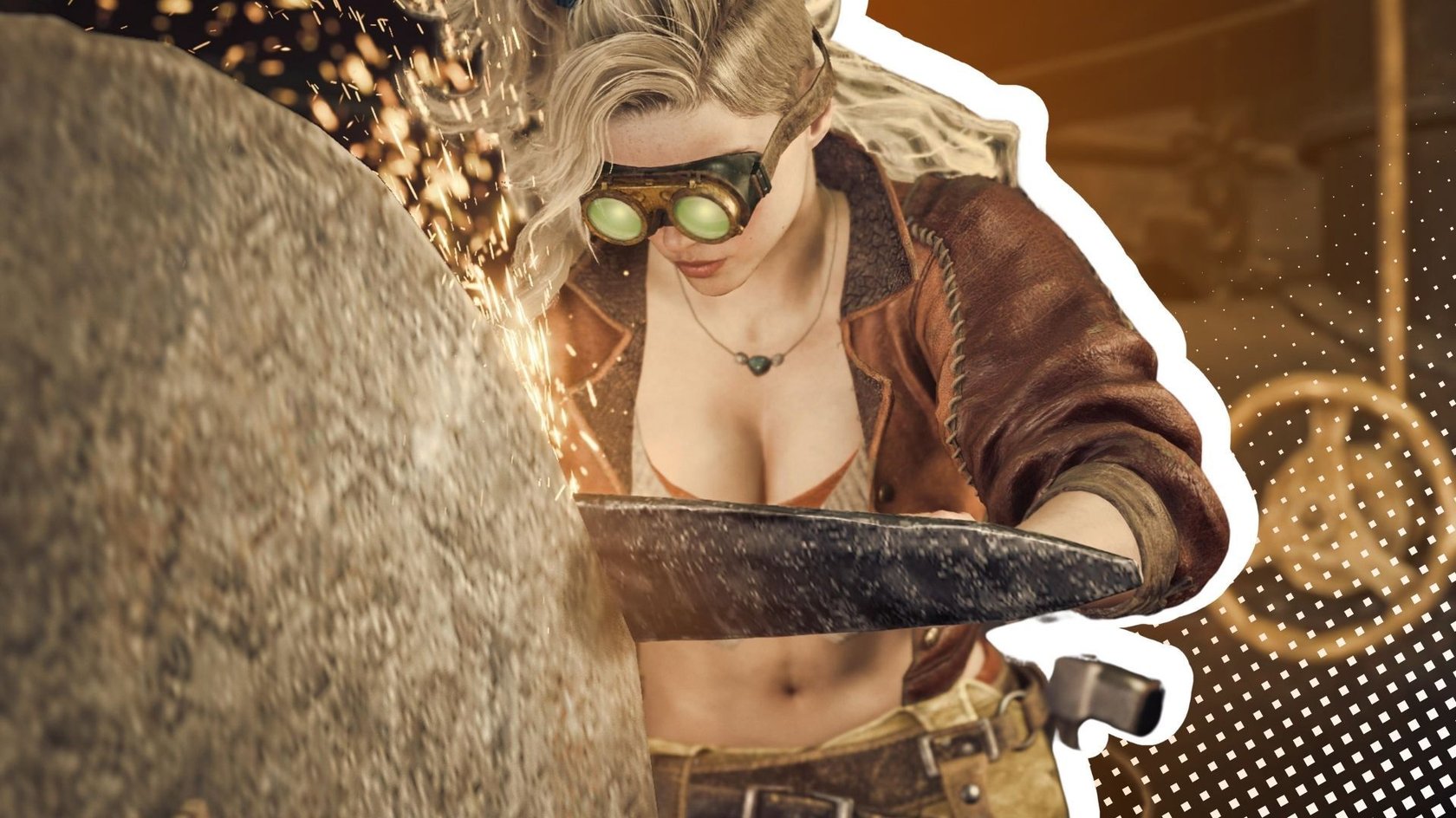 Die Schmiedin Gemma aus Monster Hunter Wilds.