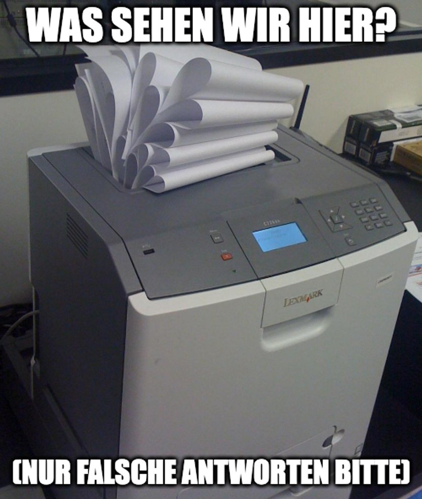 Papierstau Meme