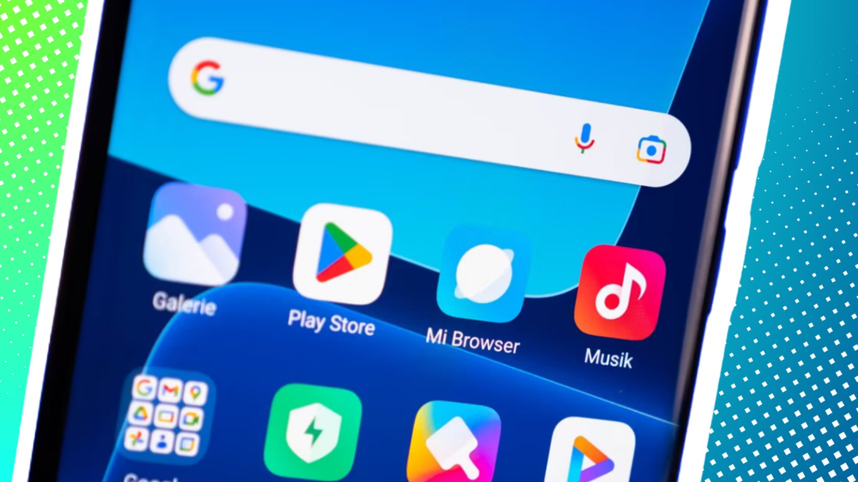 Bildausschnitt von Apps auf dem Smartphone-Display.