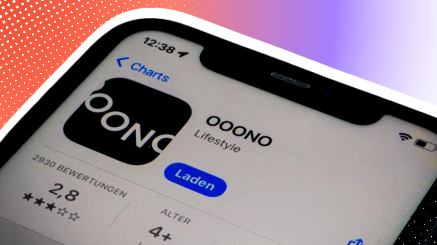 Ooono-App Bildausschnitt auf einem Smartphone