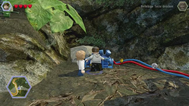 Der Weg zum Parkhaus in LEGO Jurassic World.