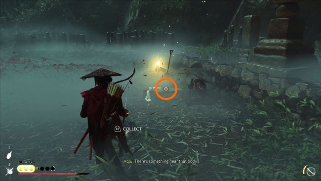 Fundort vom Grabsteinschlüssel.