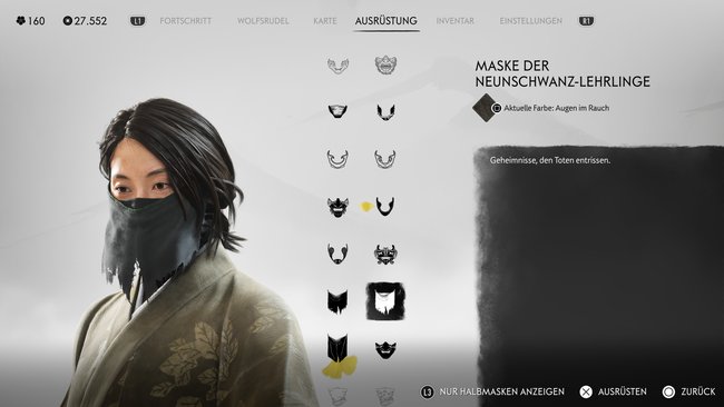 Maske der Neunschwanz-Lehrlinge