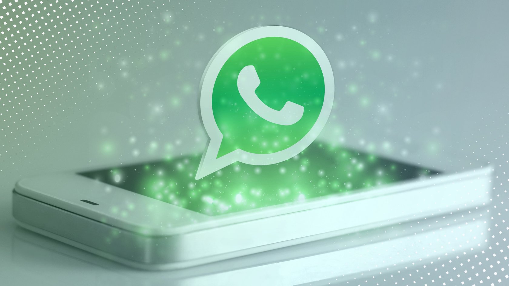 Smartphone mit 3D WhatsApp Logo