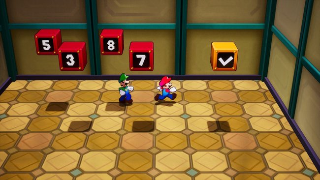 Erstes Code-Rätsel auf Güld in Mario & Luigi: Brothership.