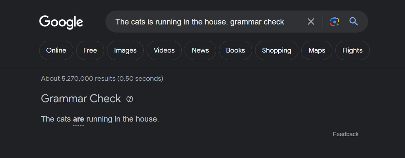 Grammatik-Check von Google: Englisch verbessern