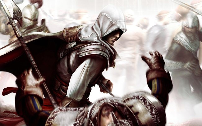 Ezio Auditore in seiner ikonischen Assassinen-Rüstung