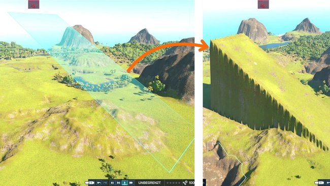 Erhöhte Fläche oder Berge in Jurassic World Evolution 3 erstellen Erhöhte Fläche oder Berge in Jurassic World Evolution 3 erstellen