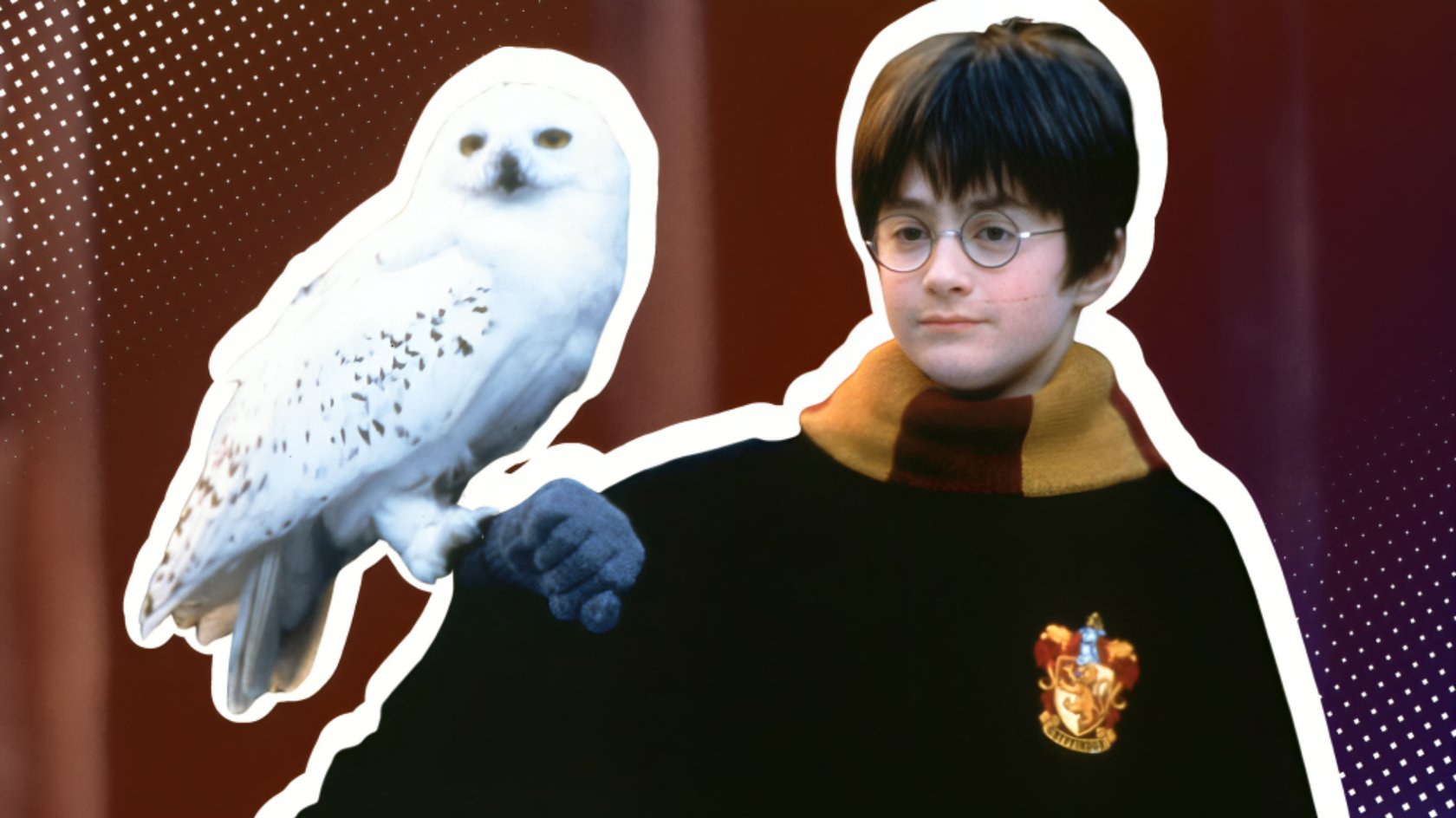 Harry Potter und seine Eule Hedwig im ersten Film aus dem Jahr 2001.