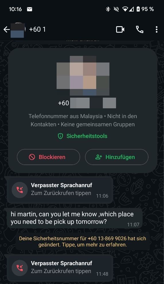 WhatsApp Anruf Malaysia