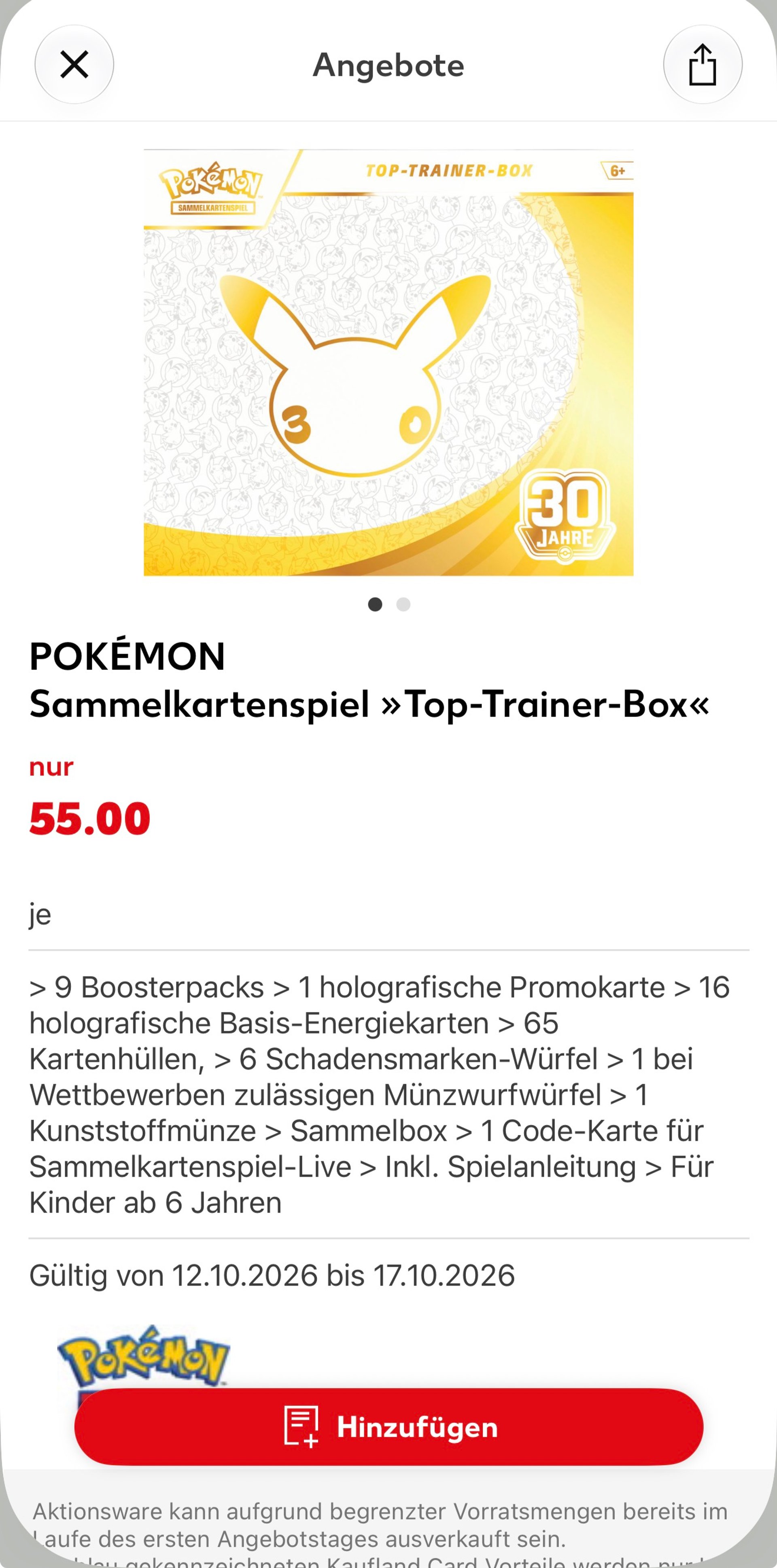 Pokémon cards: Kaufland sells 30-year top trainer box at RRP on Monday