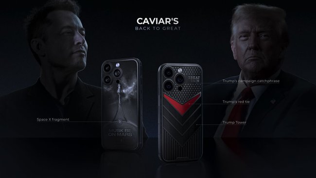 Die beiden iPhone-Sonderserien zu Trump und Musk von Caviar.