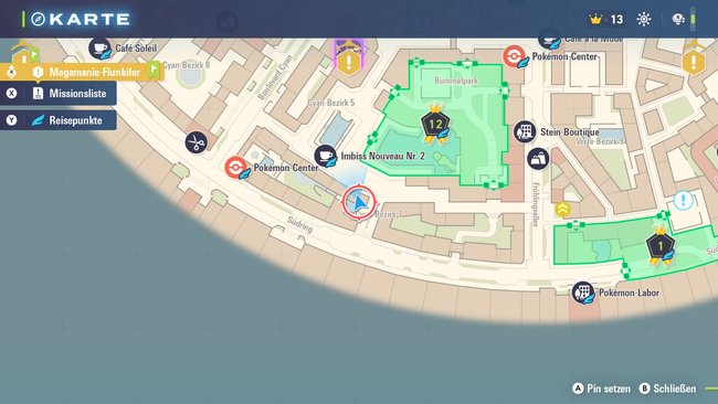 Alternativer Fundort von Evoli auf der Karte markiert.