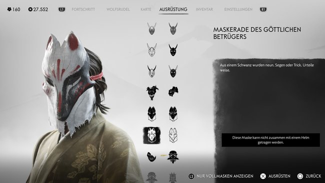 Maskerade des göttlichen Betrügers