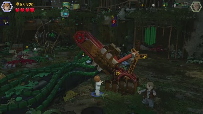 Die Flucht vor dem Indominus in LEGO Jurassic World.