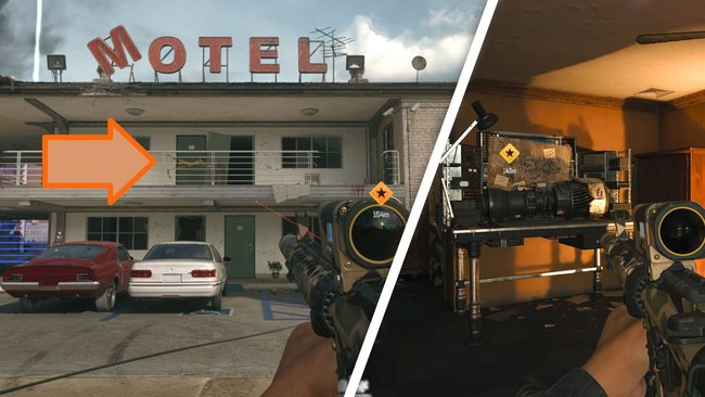 Das Motel von Liberty Falls, wo die Wunderwaffe der Karte zusammengebaut wird.